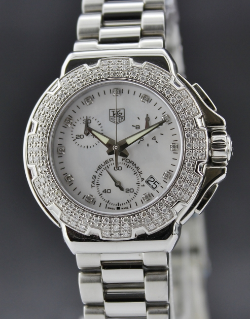 (image for) NEW UNWORN TAG HEUER STAINLESS STEEL DIAMOND WATCH / CAC1310